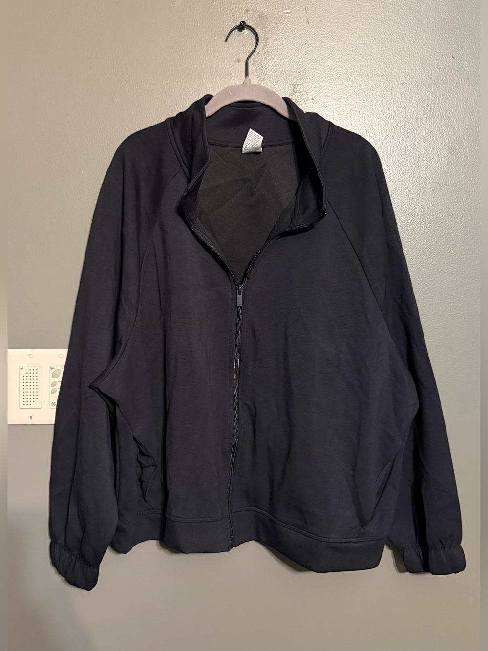 All In Motion Airy Sleek Full Zip Active Jacket Black Plus Size 2X NWOT